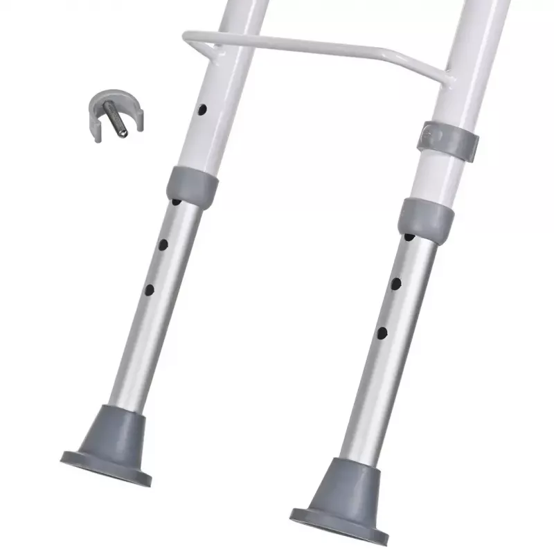 Wall-mounted folding shower chair ActionMed KP600AM — white, ergonomic seat, adjustable non-slip feet, 3 kg