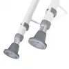 Wall-mounted folding shower chair ActionMed KP600AM — white, ergonomic seat, adjustable non-slip feet, 3 kg
