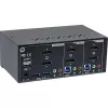 InLine KVM Desktop Switch, 2-port, Dual Monitor DP 1.2, 4K, USB 3.0, Audio