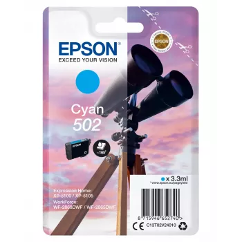 Epson Singlepack Cyan 502 Ink, Standard Yield, Cyan, 3.3 ml, 1 pc(s), 165 pages