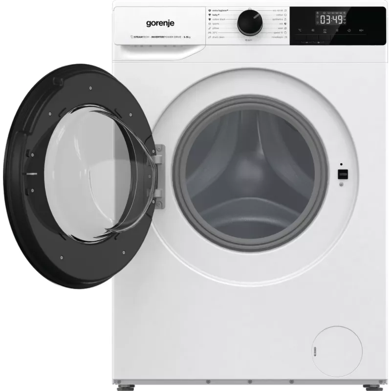 Gorenje Tvättmaskin WNHPI94A1PS BK070, Front-load, 9 kg, B, 75 dB, 1400 RPM, A