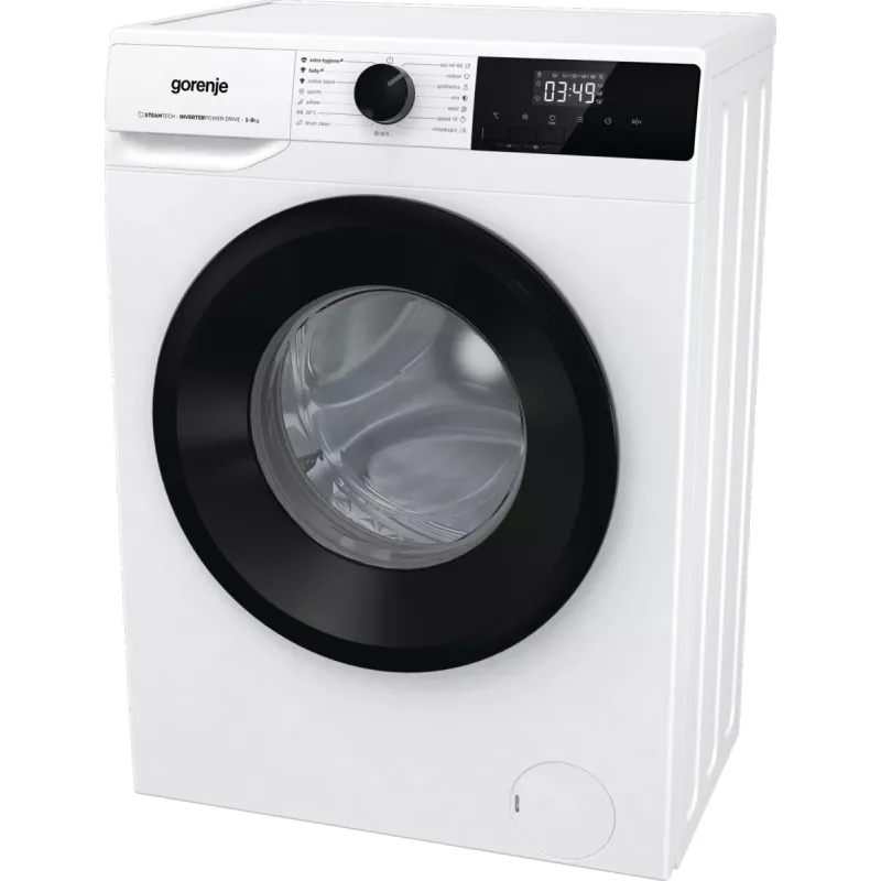 Gorenje Tvättmaskin WNHPI94A1PS BK070, Front-load, 9 kg, B, 75 dB, 1400 RPM, A
