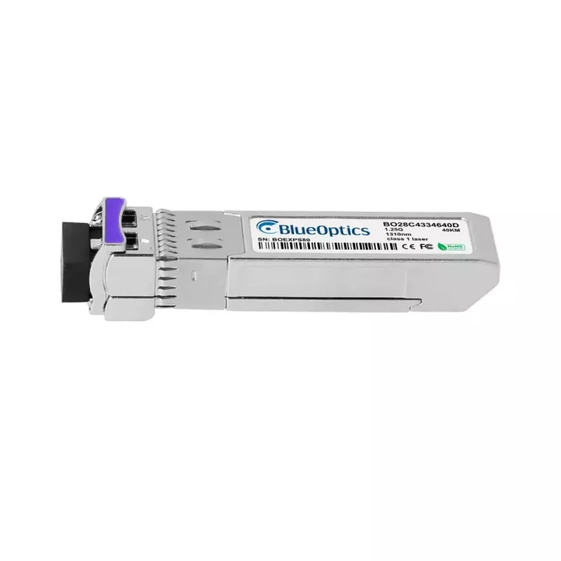Fiber optic SFP transceiver BlueOptics BO28C4334640D-BO, LC connector, aluminium, 0.02 kg
