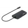 Manhattan USB-C Dock/Hub with Card Reader, Ports (x5): Ethernet, USB-A (3) and USB-C, 5 Gbps (USB 3.2 Gen1 aka USB 3.0), With Power Delivery (100W) to USB-C Port (Note additional USB-C wall charger and USB-C cable needed), Universal for all devices, Aluminium