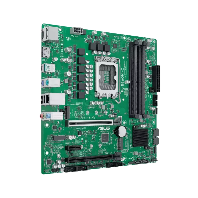 Motherboard ASUS PRO B860M-C-CSM — Intel B860, LGA 1851 (Socket V1), Micro ATX, 4× DIMM DDR5, 256 GB max