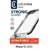 Cellularline Tetra Force Strong Guard - iPhone 16e Ultra-protective, anti-shock flexible case with integrated Microban® antibacterial technology
