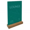 Sign holder Sigel TA256 A4 Acrylic Wood Brown Transparent