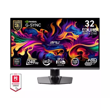 MSI MPG 322URX QD-OLED computer monitor 80 cm (31.5 inch) 3840 x 2160 pixels 4K Ultra HD Black