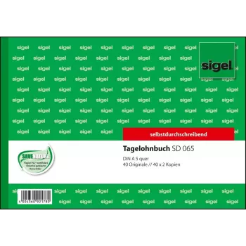 Business form Sigel SD065 Green A5 q 120 sheets
