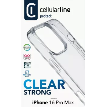 Cellularline Clear Protect - iPhone 16 Pro Max Hard case with rubber edges