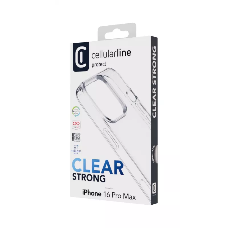 Cellularline Clear Protect - iPhone 16 Pro Max Hard case with rubber edges