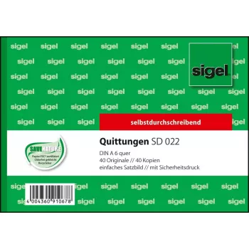 Business Form Sigel SD022 Green A6 Q
