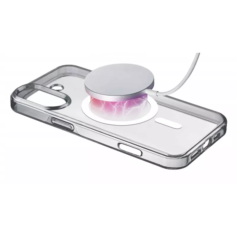 Cellularline Gloss Mag - iPhone 16 Magnetic case for charging and attaching to the MagSafe charger