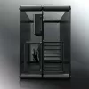 RAIJINTEK Paean Desktop PC Case — Black Transparent, ATX/Micro-ATX/Mini-ITX, 4x USB 3.2 Gen1, 3x3.5 inch + 3x2.5 inch bays