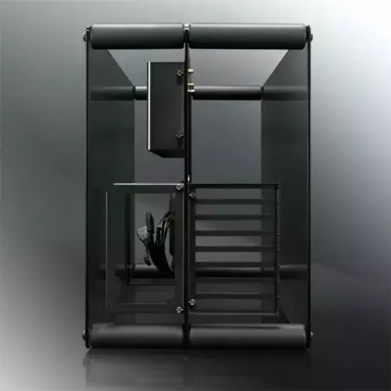 RAIJINTEK Paean Desktop PC Case — Black Transparent, ATX/Micro-ATX/Mini-ITX, 4x USB 3.2 Gen1, 3x3.5 inch + 3x2.5 inch bays