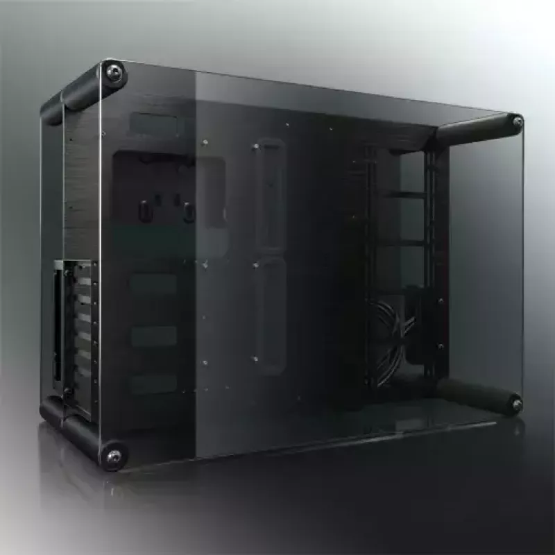 RAIJINTEK Paean Desktop PC Case — Black Transparent, ATX/Micro-ATX/Mini-ITX, 4x USB 3.2 Gen1, 3x3.5 inch + 3x2.5 inch bays