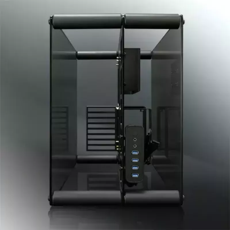 RAIJINTEK Paean Desktop PC Case — Black Transparent, ATX/Micro-ATX/Mini-ITX, 4x USB 3.2 Gen1, 3x3.5 inch + 3x2.5 inch bays