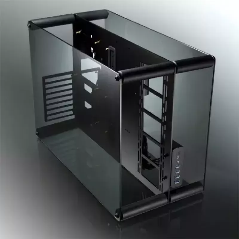 RAIJINTEK Paean Desktop PC Case — Black Transparent, ATX/Micro-ATX/Mini-ITX, 4x USB 3.2 Gen1, 3x3.5 inch + 3x2.5 inch bays