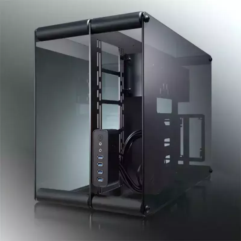 RAIJINTEK Paean Desktop PC Case — Black Transparent, ATX/Micro-ATX/Mini-ITX, 4x USB 3.2 Gen1, 3x3.5 inch + 3x2.5 inch bays