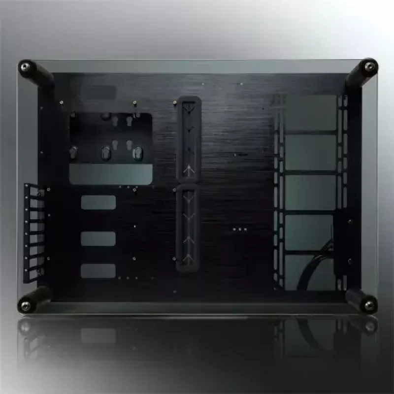 RAIJINTEK Paean Desktop PC Case — Black Transparent, ATX/Micro-ATX/Mini-ITX, 4x USB 3.2 Gen1, 3x3.5 inch + 3x2.5 inch bays