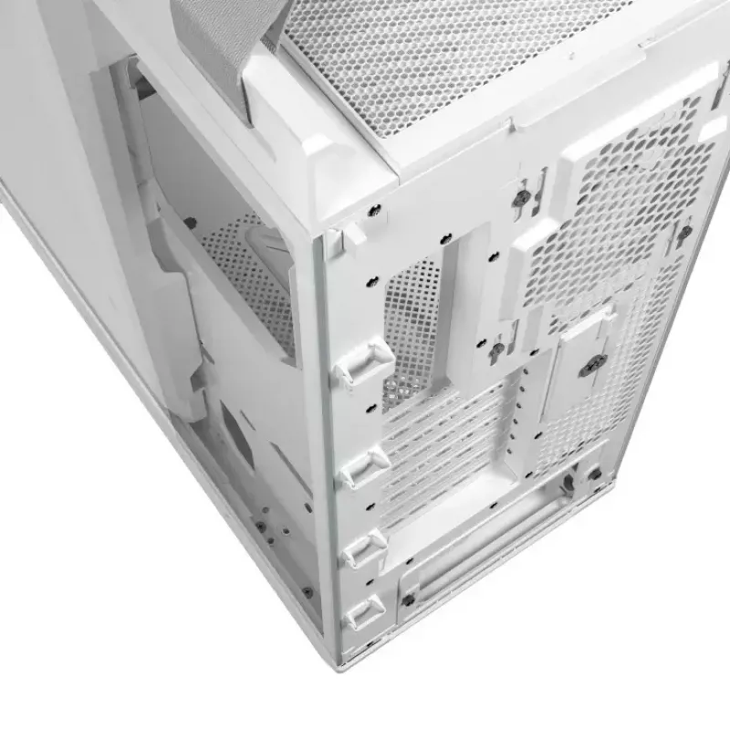 PC Case ASUS ROG Strix Helios II Midi Tower White — supports EATX/ATX/Micro‑ATX/Mini‑ITX, 3x140mm front + 1x140mm rear, 2×3.5 inch + 4×2.5 inch bays, tempered glass