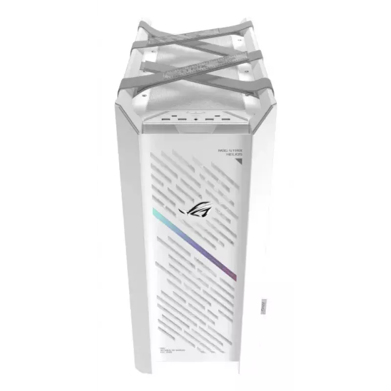 PC Case ASUS ROG Strix Helios II Midi Tower White — supports EATX/ATX/Micro‑ATX/Mini‑ITX, 3x140mm front + 1x140mm rear, 2×3.5 inch + 4×2.5 inch bays, tempered glass