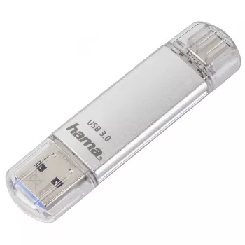 Hama C-Laeta USB flash drive 128 GB USB Type-A / USB Type-C 3.2 Gen 1 (3.1 Gen 1) Silver