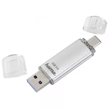 Hama C-Laeta USB flash drive 128 GB USB Type-A / USB Type-C 3.2 Gen 1 (3.1 Gen 1) Silver
