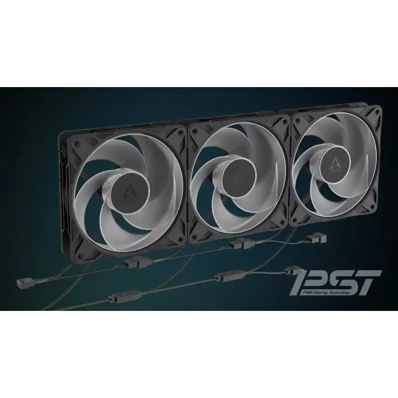 140 mm case fan Arctic Freezer P14 Pro Reverse A-RGB — PWM, 140 mm, 166.5 m³/h, 5.1 mmH2O, FDB, black