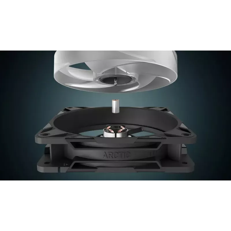 140 mm case fan Arctic Freezer P14 Pro Reverse A-RGB — PWM, 140 mm, 166.5 m³/h, 5.1 mmH2O, FDB, black
