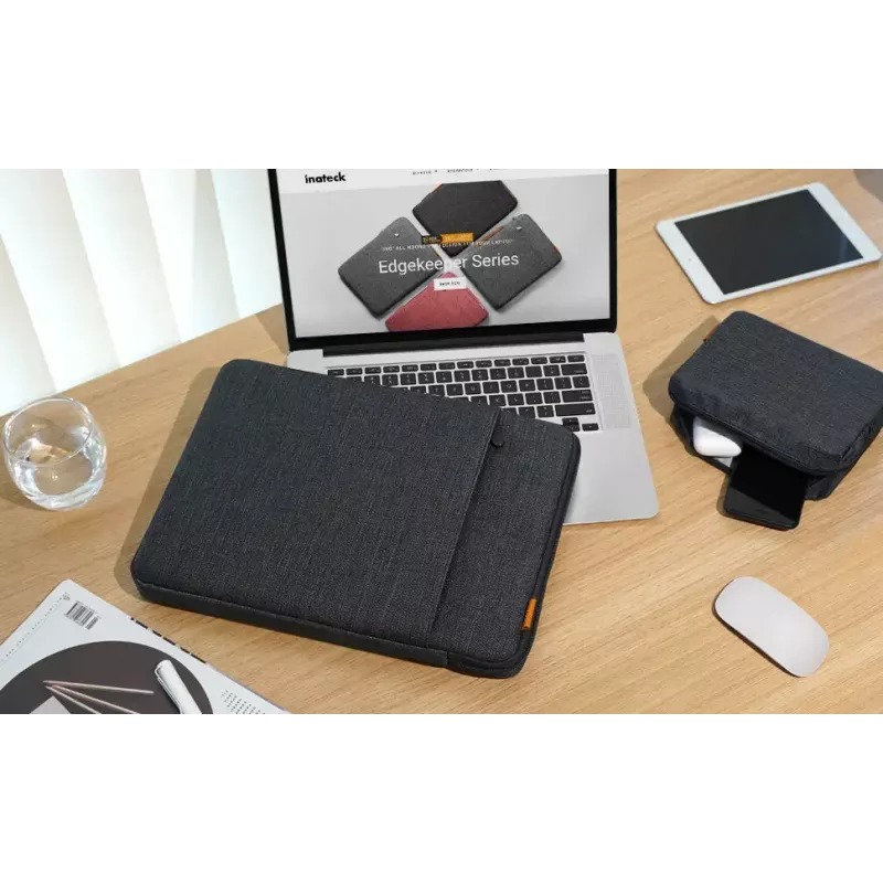 Sleeve case Inateck LB01006 for 35.6 cm (14 inch) laptops, grey, monochromatic surface