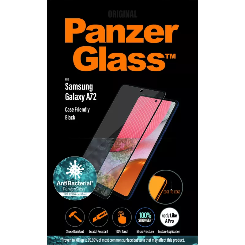 Screen Protector Glass PanzerGlass Samsung Galaxy A72 Scratch Shock Resistant