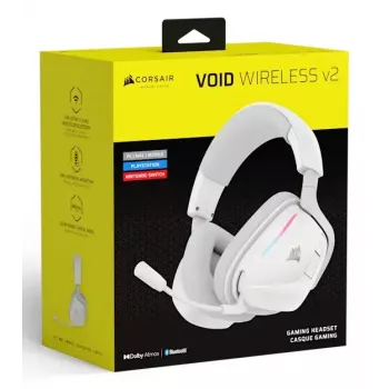 Headset Corsair VOID WIRELESS v2 Wired & Wireless Bluetooth White