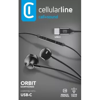 Cellularline ORBIT Stereo capsule headset with microphone and remote control