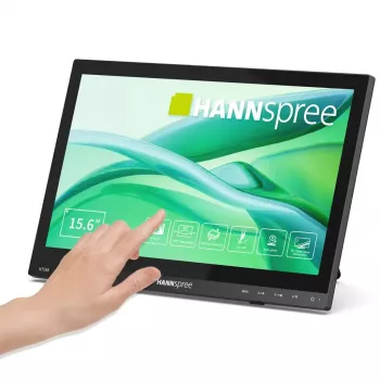 HANNspree HT165HPB 15.6 inch (39.6 cm) Full HD IPS LCD touchscreen monitor 1920×1080, 15 ms, VESA, speakers, black