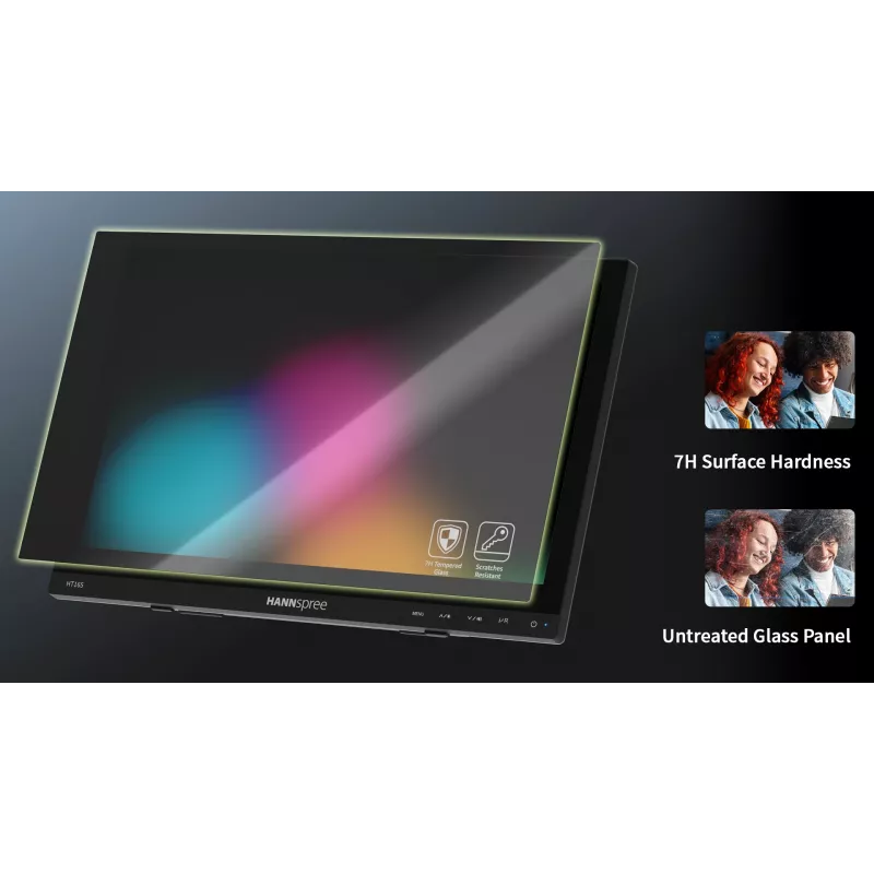 HANNspree HT165HPB 15.6 inch (39.6 cm) Full HD IPS LCD touchscreen monitor 1920×1080, 15 ms, VESA, speakers, black