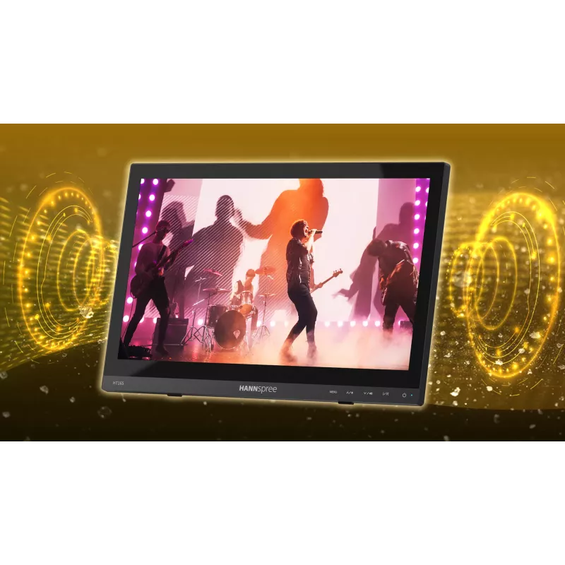 HANNspree HT165HPB 15.6 inch (39.6 cm) Full HD IPS LCD touchscreen monitor 1920×1080, 15 ms, VESA, speakers, black