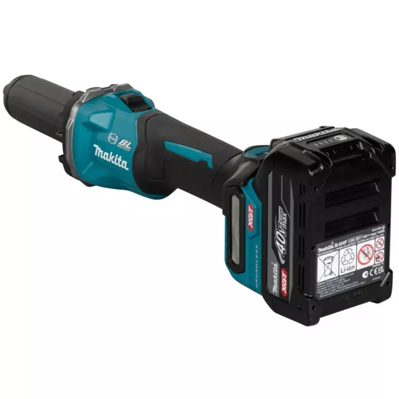 Cordless straight grinder Makita GD001GZ XGT 40V (body only, black/blue)