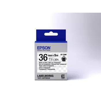 Epson Label Cartridge Transparent LK-7TBN Black/Transparent 36mm (9m)