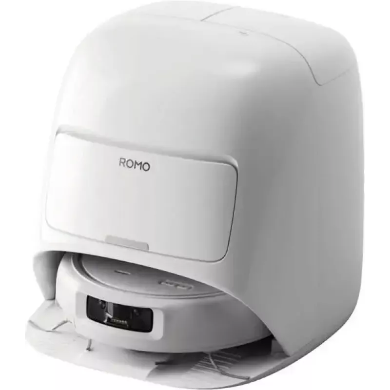 Robot vacuum and mop DJI ROMO S (Water Tank Version) — White, 4.4 kg, 0.26 L dust, 4 L clean / 3.2 L dirty water tanks, 5000 mAh
