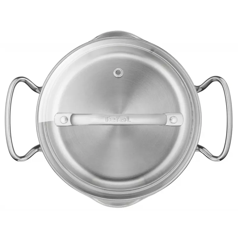 Boiling pan set Tefal Duetto+ G719S7, stainless steel, 7 pcs (saucepans Ø16/20/24 cm, casserole Ø16 cm), induction, lids, ovenproof to 250°C