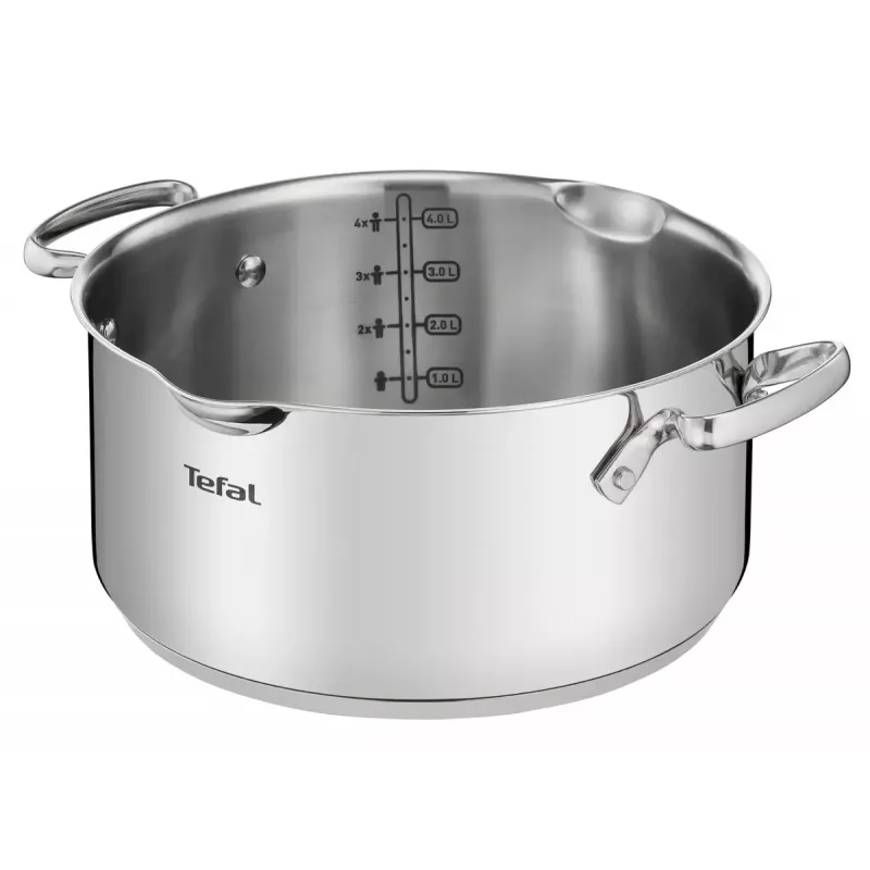 Boiling pan set Tefal Duetto+ G719S7, stainless steel, 7 pcs (saucepans Ø16/20/24 cm, casserole Ø16 cm), induction, lids, ovenproof to 250°C