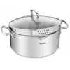 Boiling pan set Tefal Duetto+ G719S7, stainless steel, 7 pcs (saucepans Ø16/20/24 cm, casserole Ø16 cm), induction, lids, ovenproof to 250°C