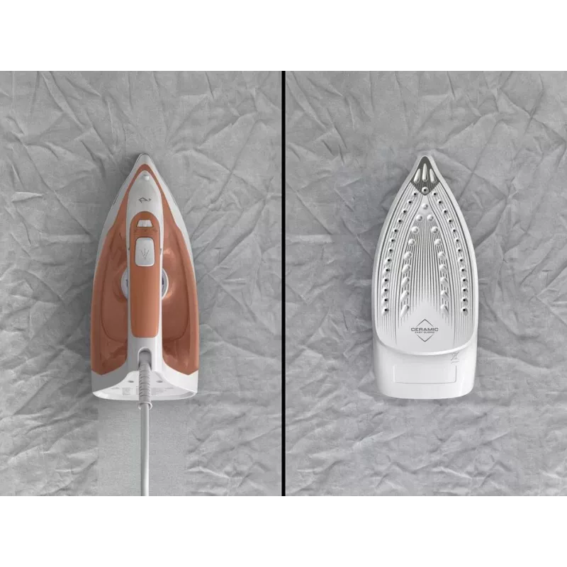 Tefal Virtuo 30 FV2C40E0 iron Dry & Steam iron Ceramic soleplate 2000 W Peach, White