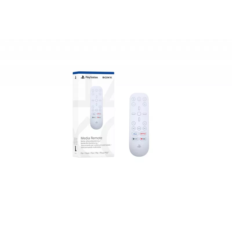 Sony Media Remote, Game console, TV, IR Wireless, Press buttons, White