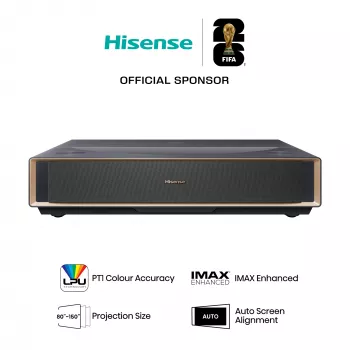Projector HISENSE PT1 3D Smart TV, 16:9 native, Wi‑Fi & Ethernet, HDR (HLG), HDMI 2.0/2.1, Black