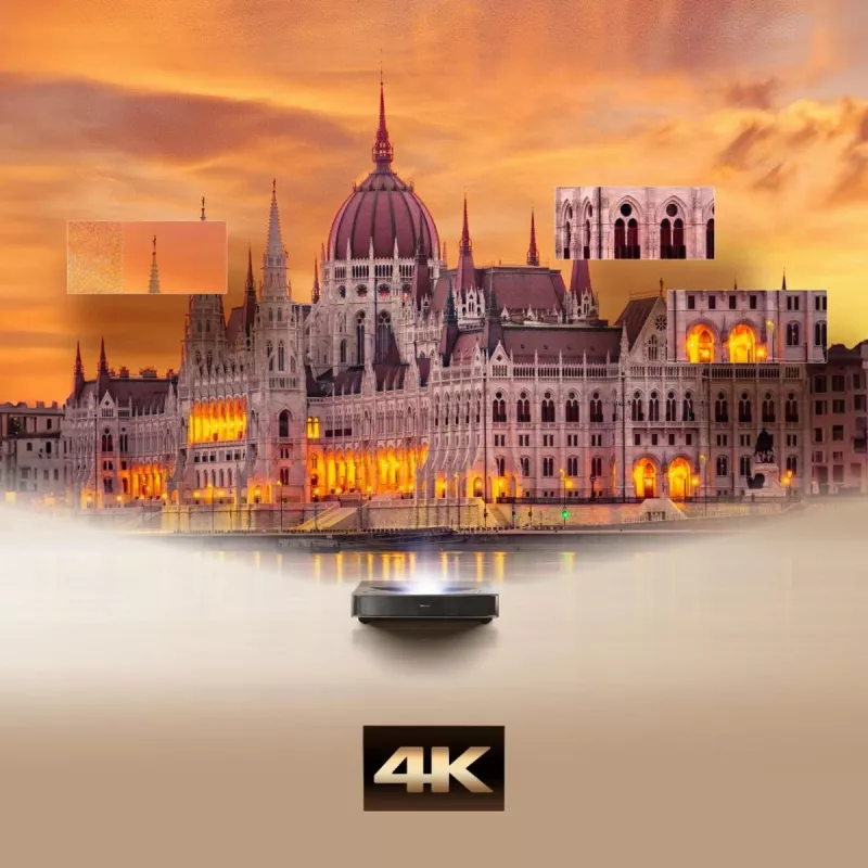 Projector HISENSE PT1 3D Smart TV, 16:9 native, Wi‑Fi & Ethernet, HDR (HLG), HDMI 2.0/2.1, Black