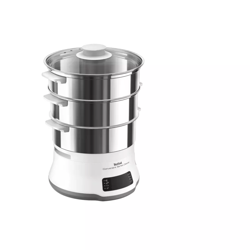 Tefal Convenient Series Deluxe VC502D steam cooker 3 basket(s) Countertop 900 W Stainless steel, White