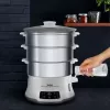 Tefal Convenient Series Deluxe VC502D steam cooker 3 basket(s) Countertop 900 W Stainless steel, White