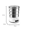 Tefal Convenient Series Deluxe VC502D steam cooker 3 basket(s) Countertop 900 W Stainless steel, White